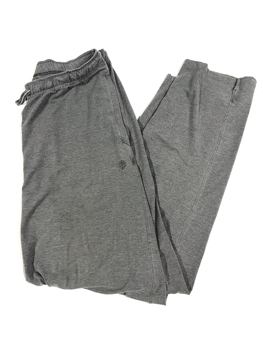 Coolibar Pants UPF 50+ Zip Pocket Newport Saturday Lounge Sz L Style 10074 Gray